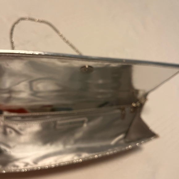 Sold…Aldo beautiful silver clutch or crossbody purse - Picture 11 of 16